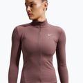Bluza treningowa damska Nike One Fitted Dri-Fit Full-Zip burgundy tattoo/white 5