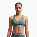 Biustonosz treningowy Nike Pro Sculpt Medium Support mineral slate/denim turquoise/white