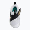Buty dziecięce Nike Team Hustle D 12 white/black/clear emerald/topaz gold 5