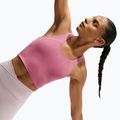 Koszulka do biegania damska Nike Tempo Medium Support Cropped Sports Bra peony 5