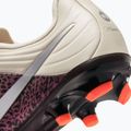 Buty piłkarskie dziecięce Nike United Jr. Tiempo Maestro Academy MG fossil/burgundy crush/metallic silver 4