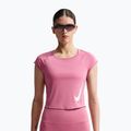 Koszulka do biegania damska Nike Swoosh Run Dri-Fit peony/photon dust/white