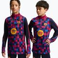 Bluza piłkarska dziecięca Nike FC Barcelona Dri-Fit Strike Drill Top noble red/noble red/mineral yellow