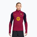 Bluza piłkarska męska Nike FC Barcelona Strike Soccer Drill Top noble red/mineral yellow/mineral yellow