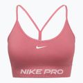 Biustonosz treningowy Nike Pro Seamless Light Support peony/white