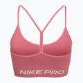 Biustonosz treningowy Nike Pro Seamless Light Support peony/white 2