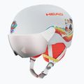 Kask narciarski dziecięcy HEAD Yuki Visor Paw S2 Jr paw sky/silver/red