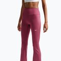 Legginsy treningowe damskie Nike One pink smoke/white 3