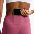 Legginsy treningowe damskie Nike One pink smoke/white 6