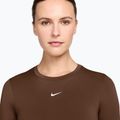 Longsleeve treningowy damski Nike One Fitted cacao wow/white 3