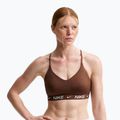 Biustonosz treningowy damski Nike Dri-Fit Indy Light Support cacao wow