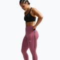 Legginsy damskie Nike One Seamless Front pink smoke/white 5