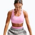 Biustonosz treningowy Nike Swoosh Medium Support pink rise/white 4