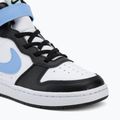 Buty dziecięce Nike Court Borough Mid 2 white/black/arctic green/football blue 7