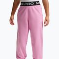 Spodnie dziecięce Nike Pro Fleece pink rise/pink rise/black/white 3