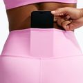 Legginsy treningowe damskie Nike One pink rise/white 6