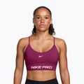 Biustonosz treningowy Nike Pro Seamless Light Support true berry/white