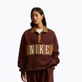 Bluza damska Nike Studio Fleece Medium Weight mystic dates/light british tan/sail