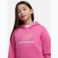 Bluza dziecięca New Balance FT Stacked Logo Hoodie pink satin 5