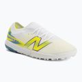 Buty piłkarskie dziecięce New Balance Furon Team V9 TF white/alkaline green