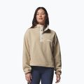 Bluza polarowa damska Columbia Helvetia II Cropped Half Snap Fleece ancient fossil/dark stone/chalk 5