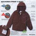 Kurtka ocieplana dziecięca Columbia Nordic Strider III tobacco 4