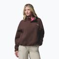 Bluza polarowa damska Columbia Helvetia II Cropped Half Snap Fleece tobacco