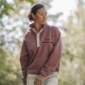 Bluza polarowa damska Columbia Helvetia II Cropped Half Snap Fleece antique mauve/mineral pink 8