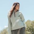 Bluza polarowa damska Columbia Helvetia II Cropped Half Snap Fleece tea light/dark stone 8