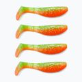 Przynęta gumowa Relax Kopyto 3 Laminated 4 szt. lime/silver glitter orange/silver glitter