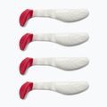 Przynęta gumowa Relax Kopyto 4 Tail 4 szt. white/red
