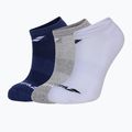 Skarpety Babolat Invisible 3 pary white/ estate blue/ grey