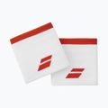 Frotki na nadgarstek Babolat Logo Wristband 2 szt. white/fiesta red 3