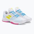 Buty do tenisa damskie Babolat 21 Propulse Fury AC W white/sulphur spring 4