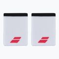 Frotki na nadgarstek Babolat Logo Jumbo Wristband 2 szt. white/strike red