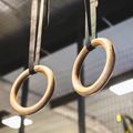 Kółka gimnastyczne z pasami Sveltus Wooden Gym Ring drewniane 3930 3