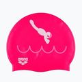 Czepek pływacki dziecięcy arena Kun Cap dive/fuchsia 2