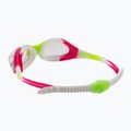 Okulary do pływania dziecięce arena Spider lime fuchsia/white clear 4