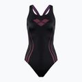 Strój pływacki jednoczęściowy damski arena Isla One Piece black/plum/fresia rose