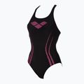 Strój pływacki jednoczęściowy damski arena Isla One Piece black/plum/fresia rose 4