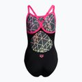 Strój pływacki jednoczęściowy damski arena Reticulum One Piece black/fresia rose 2