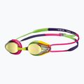 Okulary do pływania dziecięce arena Tracks JR Mirror blue yellow violet/fuchsia/green