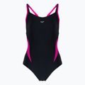 Strój pływacki jednoczęściowy damski arena Agate Strap Back One Piece black/rose violet