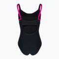 Strój pływacki jednoczęściowy damski arena Agate Strap Back One Piece black/rose violet 2