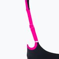 Strój pływacki jednoczęściowy damski arena Agate Strap Back One Piece black/rose violet 5