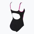 Strój pływacki jednoczęściowy damski arena Agate Strap Back One Piece black/rose violet 8
