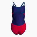 Strój pływacki jednoczęściowy damski arena Team Stripe Super Fly Back One Piece fluo red/royal 2
