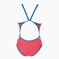 Strój pływacki jednoczęściowy damski arena Team Stripe Super Fly Back One Piece fluo red/royal 6