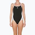 Strój pływacki jednoczęściowy damski arena Team Stripe Super Fly Back One Piece black/white 5