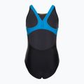 Strój pływacki jednoczęściowy dziecięcy arena Basics Swim Pro Back One Piece black/turquoise 2